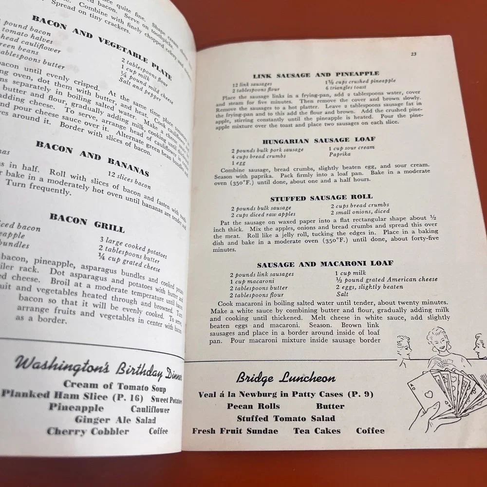 Vintage 1940 A Treasury of Meat Recipes Cookbook National Live Stock Meat Board‎